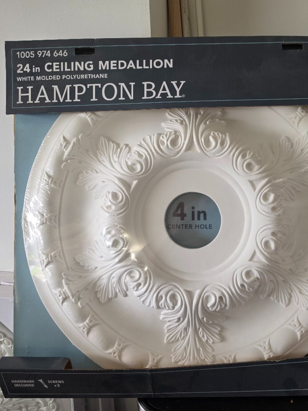 24" Hampton Bay Ceiling Medallion NEW IN BOX